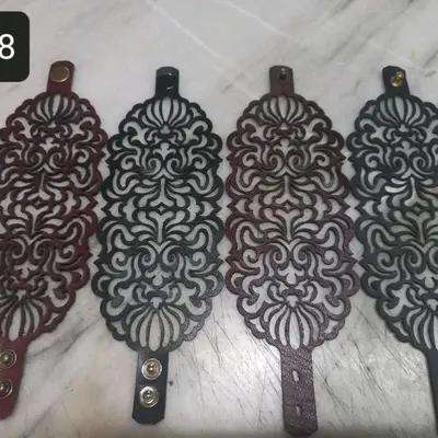 دستبند زنانه چرم طبیعی
