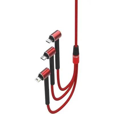 کابل تبدیل USB به MicroUSB، Lightning و USB-C تسکو مدل TC A100 طول 1.2 متر