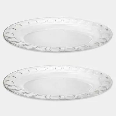 دیس شیشه و بلور اصفهان مدل گلایول کد 551 بسته 2 عددی، جنس شیشه، مناسب شستشو با دست و ماشین ظرفشویی