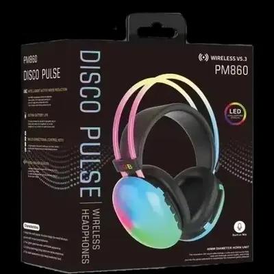 هدفون بی‌سیم PM860 مدل Disco Pulse با کاهش نویز فعال و LED RGB