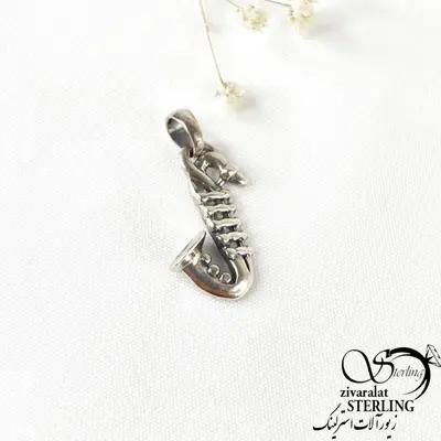پلاک ساکسیفون نقره سایز کوچک کد 1956