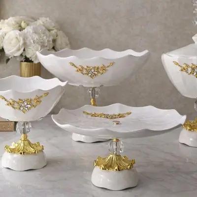 سرویس پذیرایی چهار تیکه گل فلزی