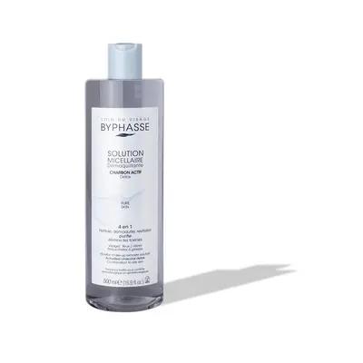 میسلار واتر زغال پاک‌کننده و سم‌زدای پوست بایفاس Byphasse carbon actif