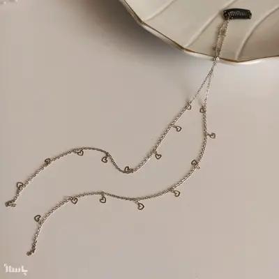 ریسه آویزی مو مدل قلب دوشاخه با گیره تق تقی-154563
