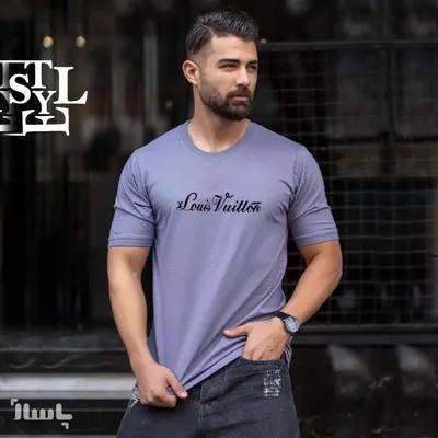 تیشرت مردانه Louis Vuitton طوسی-155162