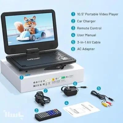پخش کننده دی وی دی برندieGeek همگام سازی تلویزیون، USB و SD، قابل حمل شارژی اورجینال امازون المان
