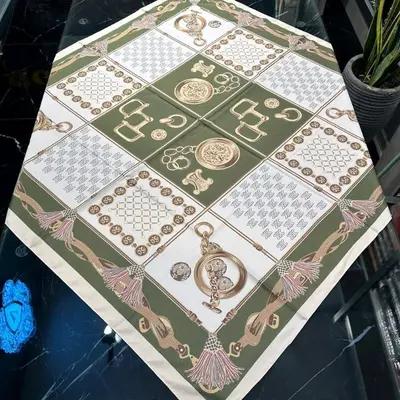 روسری مجلسی ابریشم توییل، قواره 130، برند CELINE، کد 236-145873