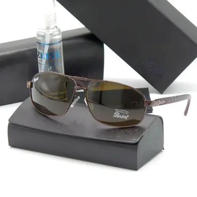 عینک آفتابی خلبانی پرسول Persol شیشه سنگ UV400 دسته فنری