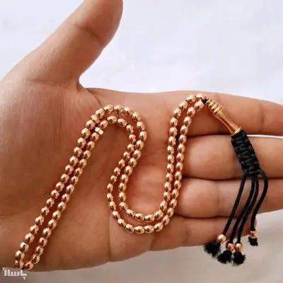 تسبیح مسی 101 تایی گندمی