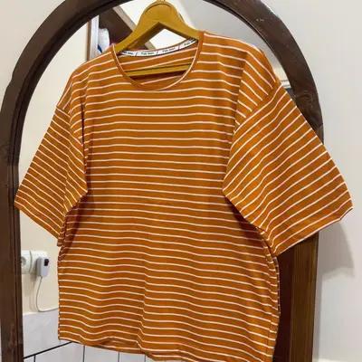 تیشرت باکسی راه راه نخ پنبه