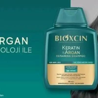 شامپو ترمیم کننده و ضد ریزش مو بیوکسین BIOXCIN حاوی آرگان و کراتین