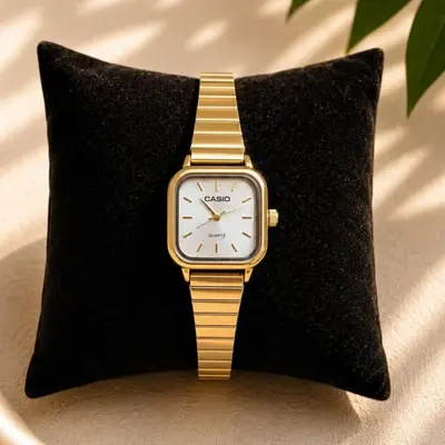 ساعت مچی زنانه کاسیو CASIO موتور با کیفیت مدل A 168 صفحه سفید