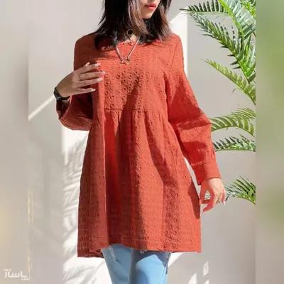 مانتو زنانه نخی مدل مانتو فری سایز (جنس سوزن دوزی)-103062
