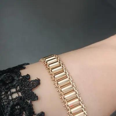 دستبند طرح طلا برند ژوپینگ رنگ ثابت ضدحساسیت