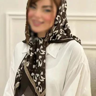 روسری حریر کرپ دوردوخت قواره 100