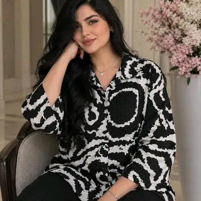 شومیز مانتویی طرح دار