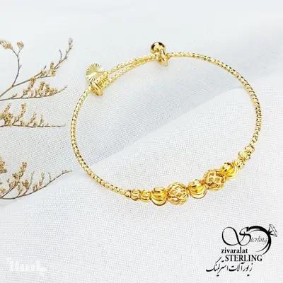 دستبند النگویی طرح گوی (البرنادو) با کد 13288-153970