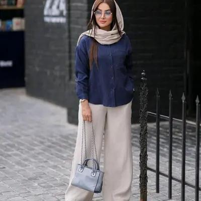 مانتو شلوار زنانه شانتون مدل شومیز و شلوار خنک-155278