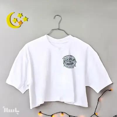 کراپ تیشرت مین هارا طرح ماه