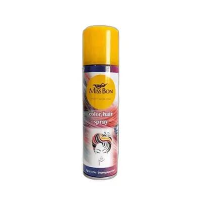 اسپری رنگ مو میس بون زرد Miss Bon Yellow حجم 150 میلی‌لیتر