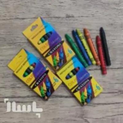 مداد شمعی قلمی 6 رنگ