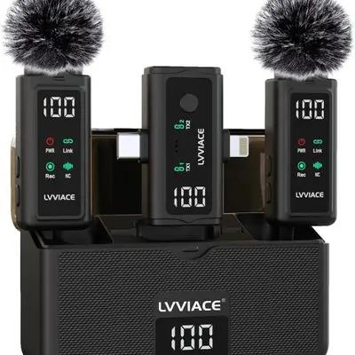 میکروفون بی‌سیم LVVIACE مدل K6 مناسب آیفون و اندروید