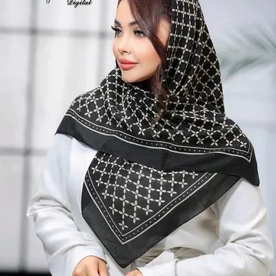 روسری نخی سیااسکارف، قواره 100، کد 266
