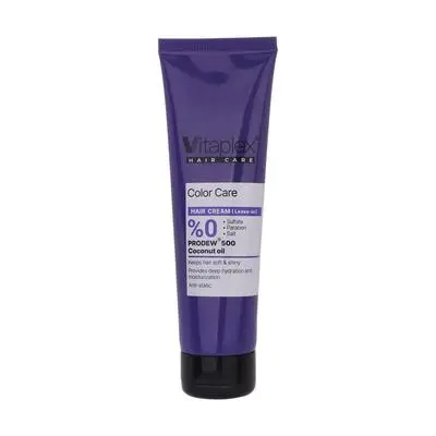 کرم ترمیم کننده مو ویتاپلکس مناسب موی رنگ شده حجم 150 میلی لیتر بدون آبکشی Vitaplex Hair Repair Cream for Colored Hair – 150 ml (Leave-in)