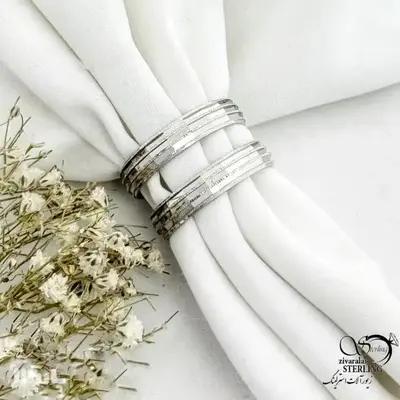 حلقه ست چند بعدی با نقره 925 عیار کد 20994