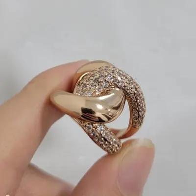 انگشتر نگینی گره کد 11756