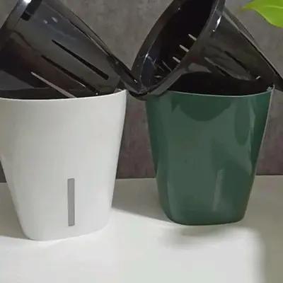 گلدان خودآبیار مخصوص هیدروپونیک سایز 22 طوسی