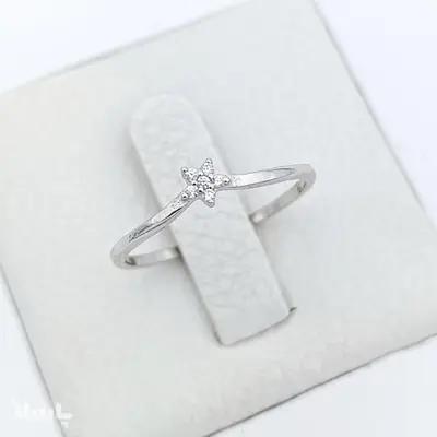 انگشتر ظریف و ریز نقره مدل ستاره عیار 925 کد 614100