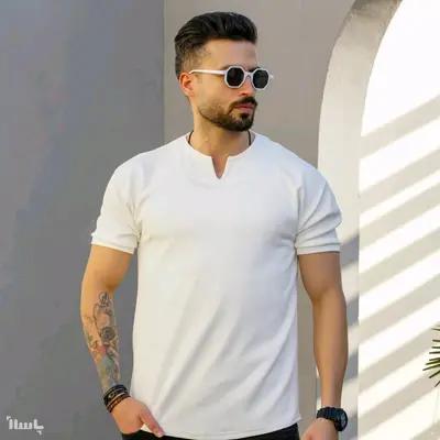 تیشرت یقه کوبایی مردانه کبریتی
