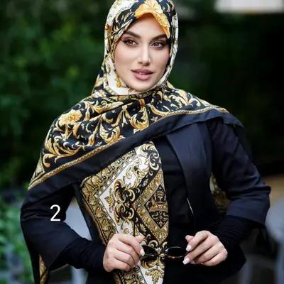 روسری مشکی طرحدار نخی وال ترک