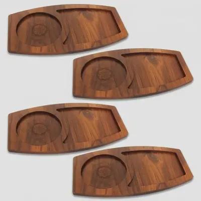 تخته سرو دکوماتوس مدل رز ZL2، بسته 4 عددی MDF، ضخامت 9 میلیمتر، مناسب زیرلیوانی و سینی سرو قهوه، چای و نوشیدنی همراه