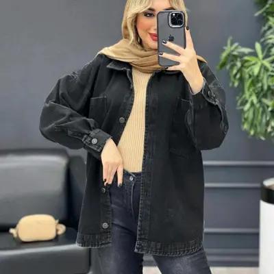 مانتو اسپرت زنانه مدل مانتو جین گرم بالا بلند-159889