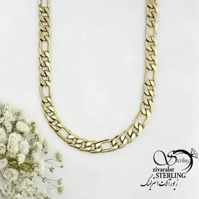 زنجیر استیل مردانه طرح فیگارو کد 22287