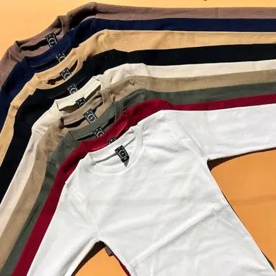 بلوز یقه گرد پنبه کبریتی زنانه و دخترانه سایز34تا42