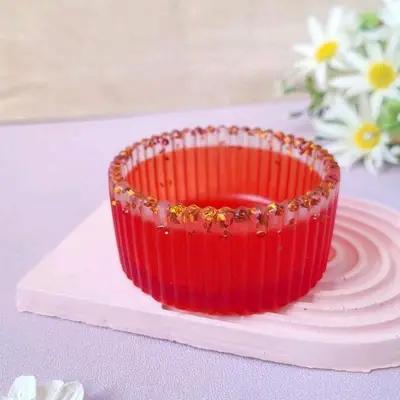 شات جاشمعی رزینی شیاردار نارنجی