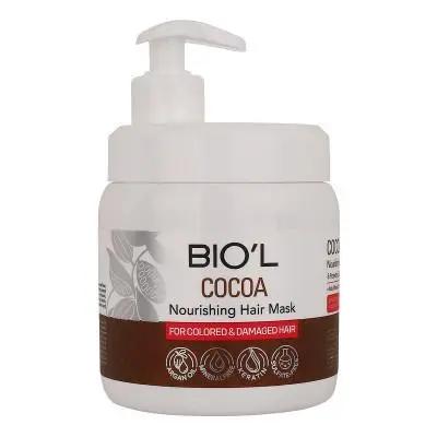 ماسک تقویت کننده مو بیول مدل Cocoa مناسب برای موهای آسیب دیده و رنگ شده حجم 500 میلی لیتر Biol Cocoa Hair Strengthening Mask (500 ml) – Suitable for damaged and color-treated hair