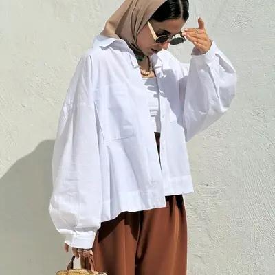 شومیز زنانه جنس لینن سایز 36 تا 44-143355
