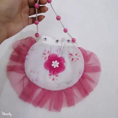 کیف بچگانه پارچه ای دور تور افران طرح خاص رنگ صورتی