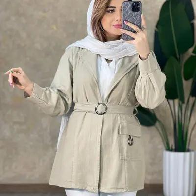 مانتو کتان مدل مانتو فرانک-109069