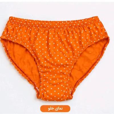 شورت لیفه‌ای زنانه نارنجی خال‌دار شورت زنانه راحتی و روزمره