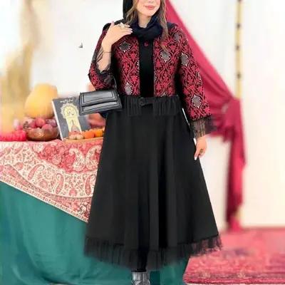 پیراهن مهمانی زنانه تافته مدل انواع لباسهای یلدایی