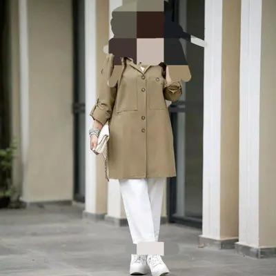 مانتو دخترانه کتان آیلدیز مدل بهار