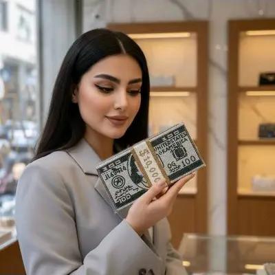 کیف دلاری نگین دار