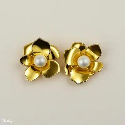 گوشواره گل فلزی