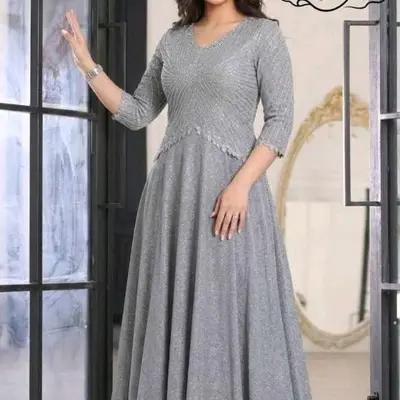 پیراهن شب مجلسی زنانه سایز بزرگ از42تا58لمه ترک و نگین مدل روناک-160470