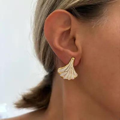 گوشواره صدفی مروارید ساحل
